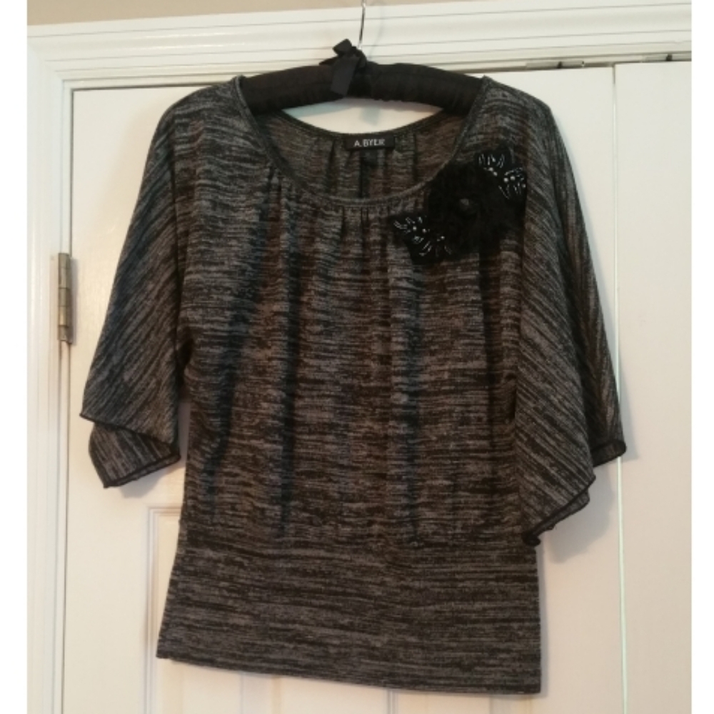 A. Byer sweater top, Medium, Black